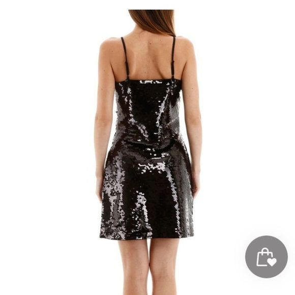 MICHAEL KORS sequins mini dress Black NWT - Picture 3 of 5